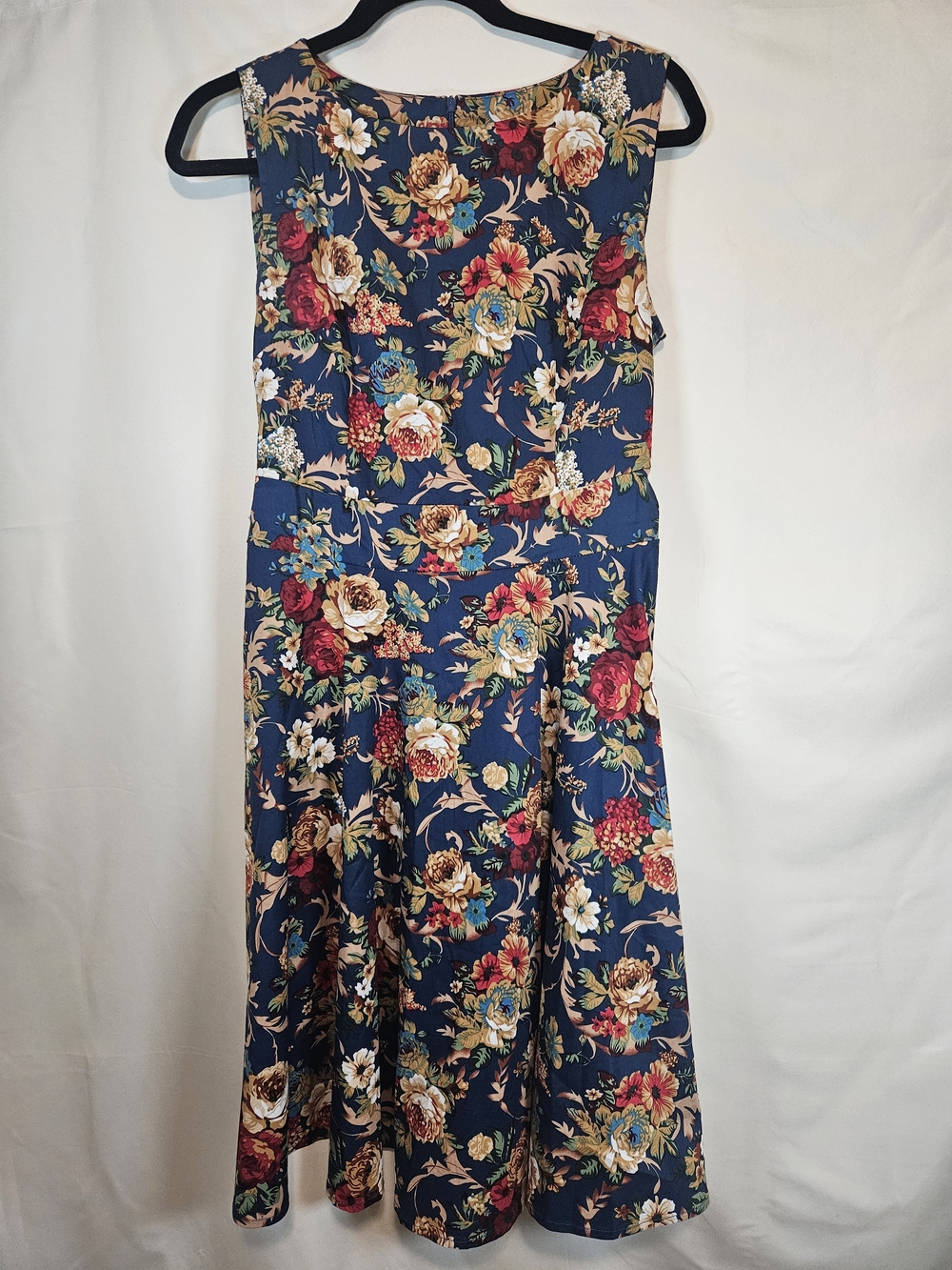 OTEN Floral Midi Dress in Blue Size Medium